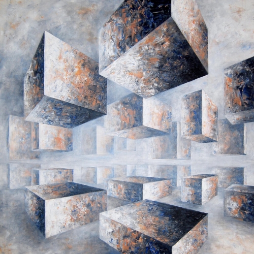 Composition no. 394, 100x100 cm, acrylic on canvas