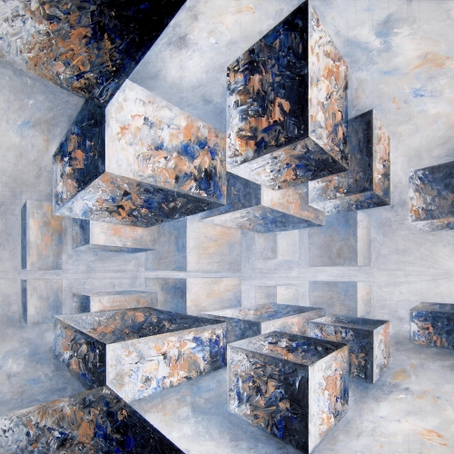 Composition no. 439, 100x100 cm, acrylic on canvas