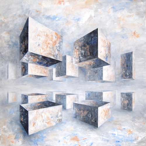Composition no. 361, 100x100 cm, acrylic on canvas
