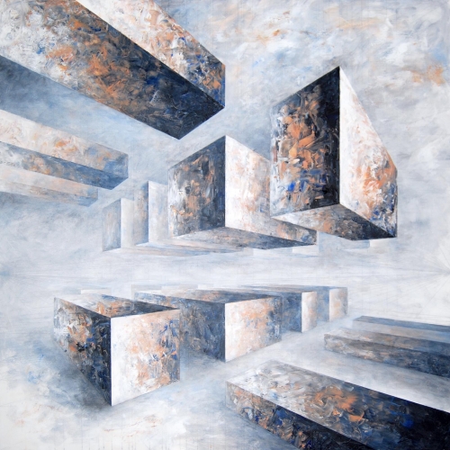 Composition no. 393, 100x100 cm, acrylic on canvas