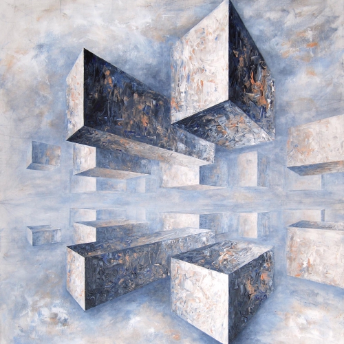 Composition no. 353, 100x100 cm, acrylic on canvas