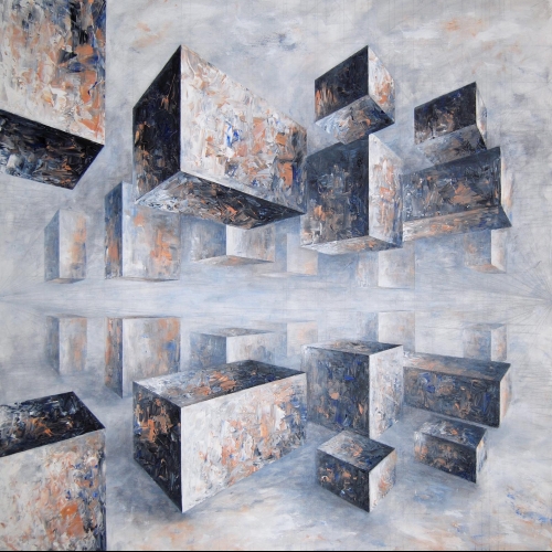 Composition no. 368, 100x100 cm, acrylic on canvas