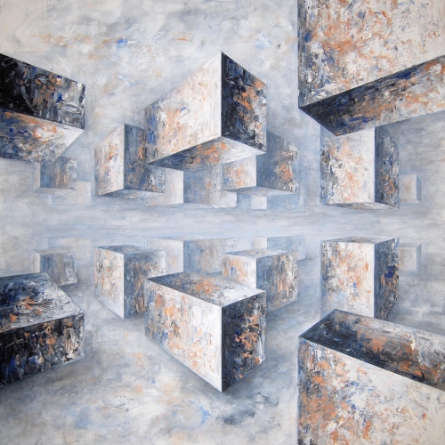 Composition no. 364, 100x100 cm, acrylic on canvas