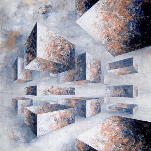 Composition no. 418, 100x100 cm, acrylic on canvas