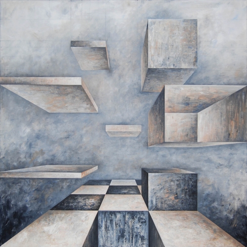 Composition no. 17, 80x80 cm, acrylic on canvas