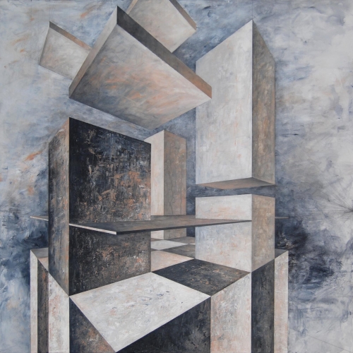 Composition no. 10, 100x100 cm, acrylic on canvas