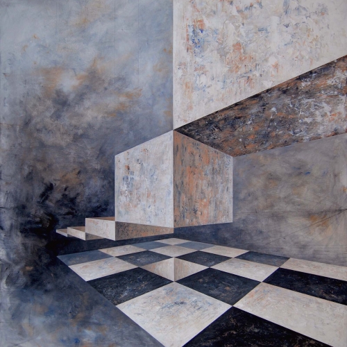 Composition no. 16, 100x100 cm, acrylic on canvas
