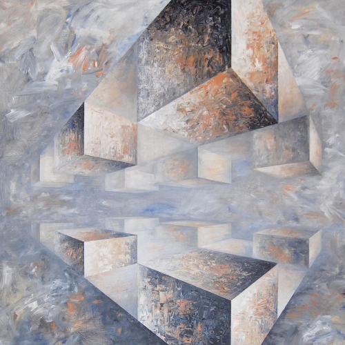Composition no. 194, 100x100 cm, acrylic on canvas