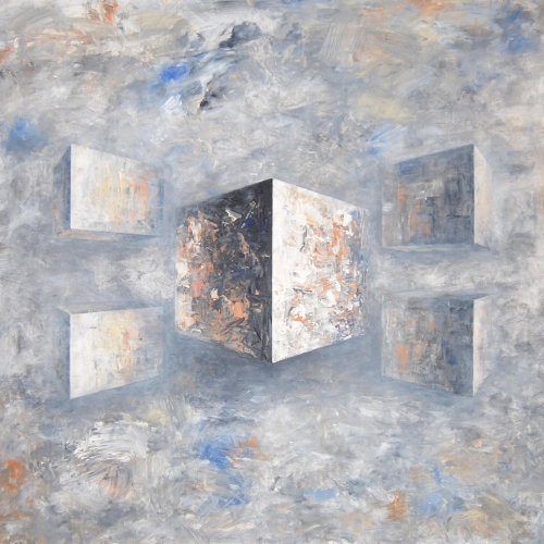 Composition no. 309, 100x100 cm, acrylic on canvas
