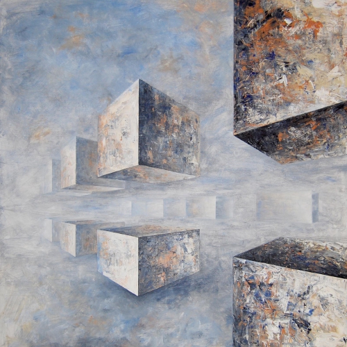 Composition no. 319, 100x100 cm, acrylic on canvas