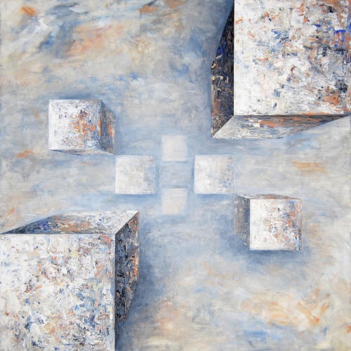 Composition no. 321, 100x100 cm, acrylic on canvas