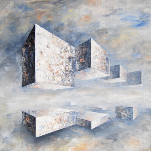 Composition no. 334, 100x100 cm, acrylic on canvas