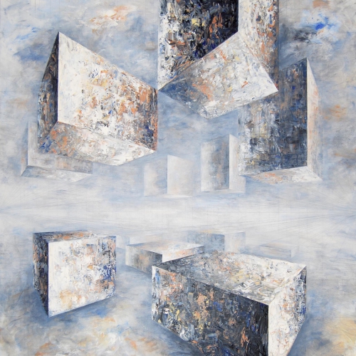 Composition no. 338, 100x100 cm, acrylic on canvas