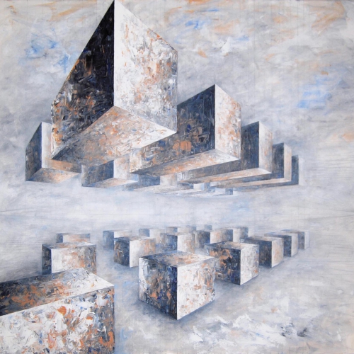 Composition no. 349, 100x100 cm, acrylic on canvas