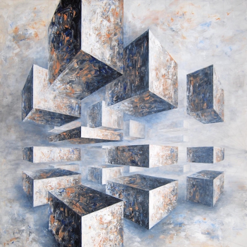 Composition no. 358, 100x100 cm, acrylic on canvas