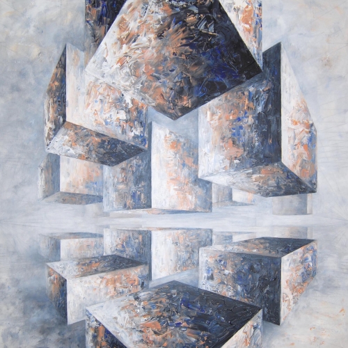 Composition no. 383, 100x100 cm, acrylic on canvas