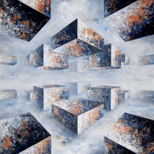 Composition no. 449, 100x100 cm, acrylic on canvas