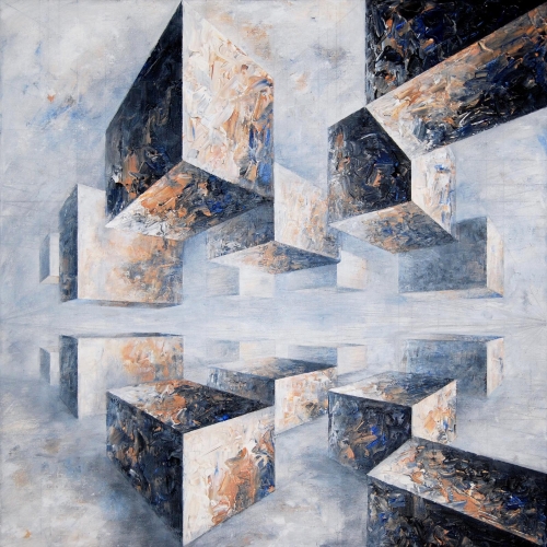 Composition no. 451, 50x50 cm, acrylic on canvas
