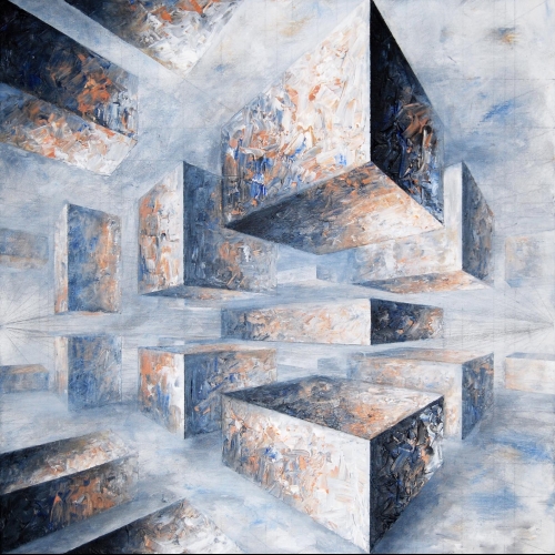 Composition no. 453, 50x50 cm, acrylic on canvas